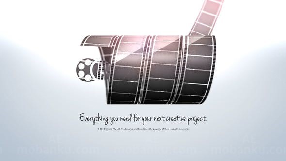 电影胶片标志AE模板