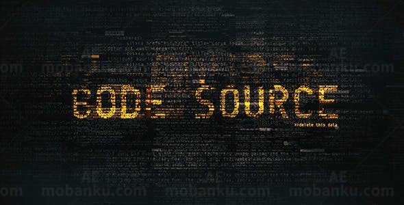 计算机代码干扰标志AE模板