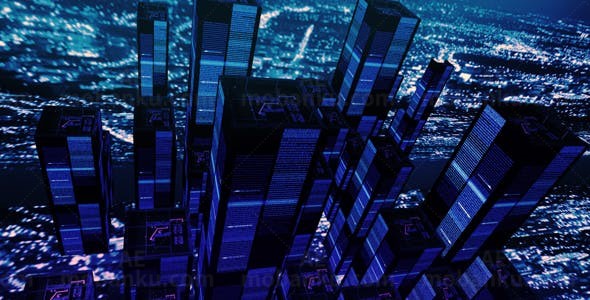 现代城市建筑群AE模板