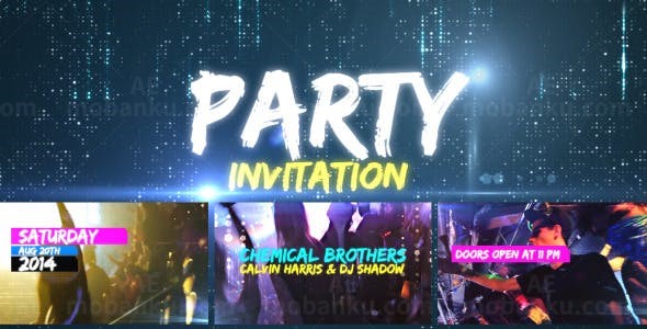 聚会晚会邀请AE模板