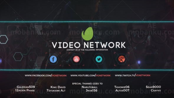 视频游戏网络广播AE模板