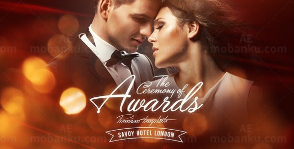 梦幻金色粒子颁奖典礼AE模板