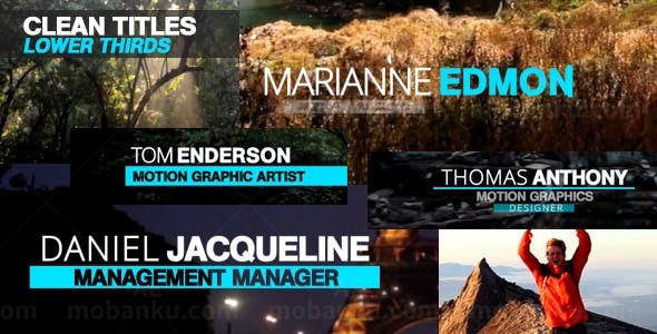 简洁标题字幕AE模板