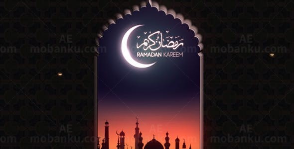 斋月标志展示AE模板