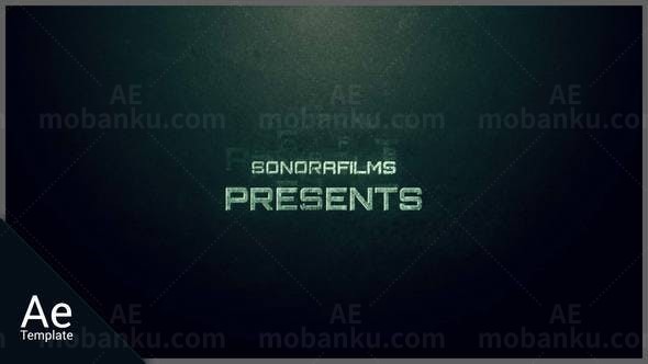 故障闪烁毛刺效果揭示标志AE模板