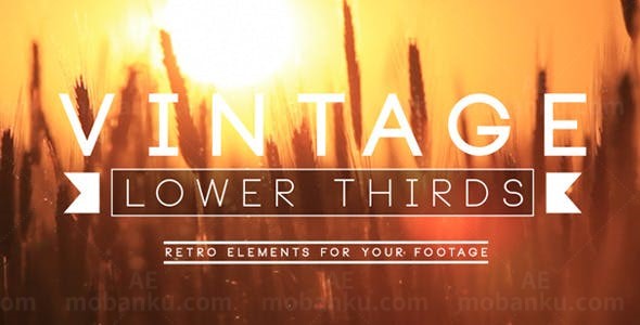 复古字幕条AE模板