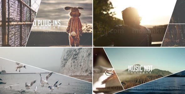 线条切换幻灯片AE模板