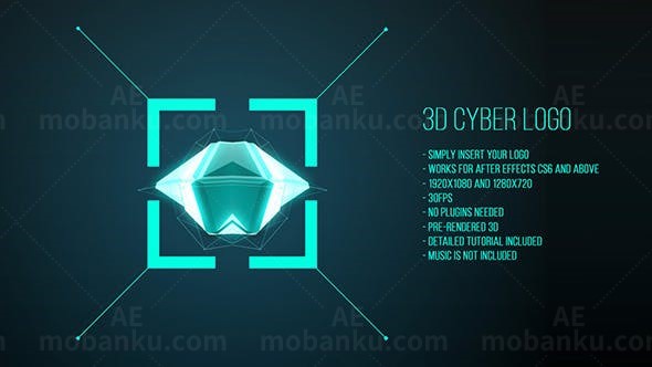 三维数码标志AE模板