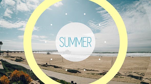 快速形状切换夏日片头AE模板