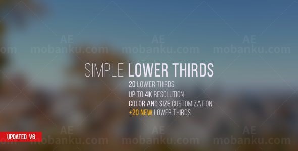 简洁字幕条AE模板