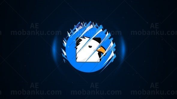 三维线条标志展示AE模板