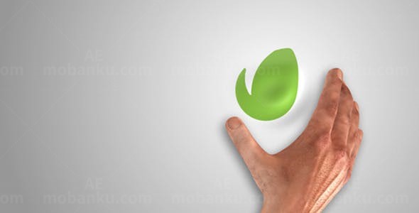 优雅手势简介标志AE模板