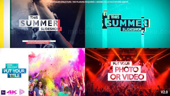 动感百叶窗风格AE模板