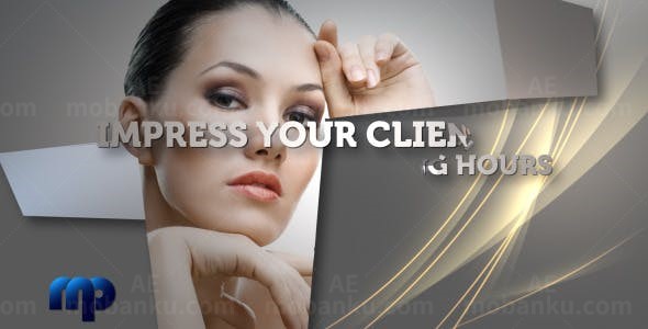 多边形展示幻灯片AE模板