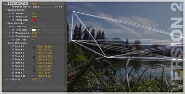 线条连接展示AE模板