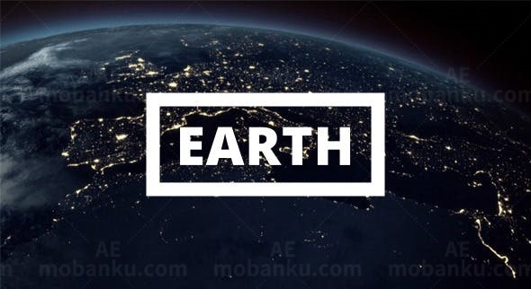 地球表面国家区域注释工具AE模板