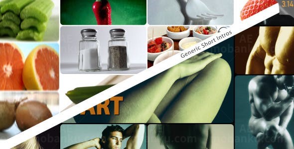 拼图简短片头AE模板