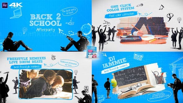 学校宣传片包装模板AE模板