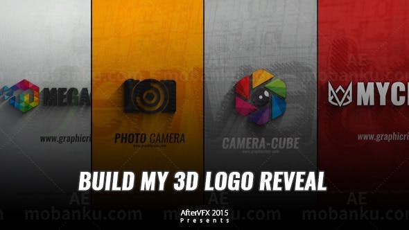 轮廓三维标志展示AE模板