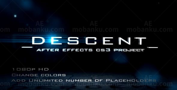 暗夜星空背景像素波纹切换AE模板