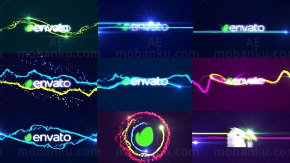 快速条纹logo演绎动画AE模版