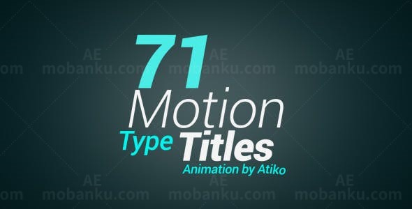 71个动作标题动画AE模板