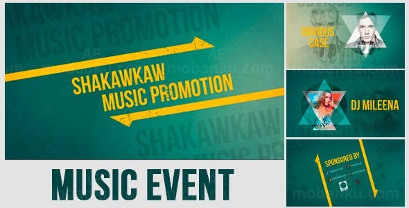 音乐活动宣传广告模板AE模板