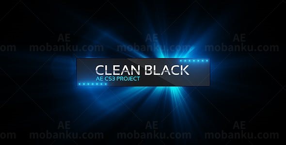 简洁黑色介绍展示AE模板