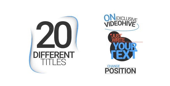 20种标题动画AE模板