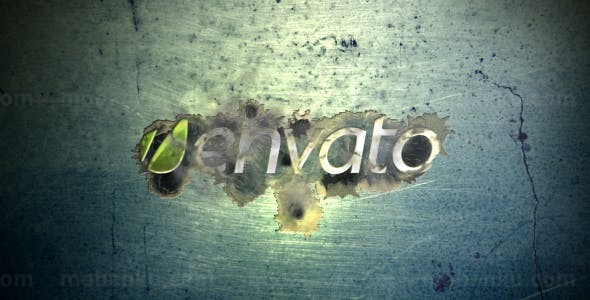 机枪子弹穿墙揭示标志AE模板