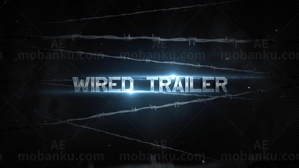 铁丝线风格预告片AE模板