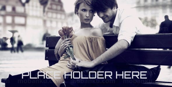 动感翻页拼合照片切换AE模板