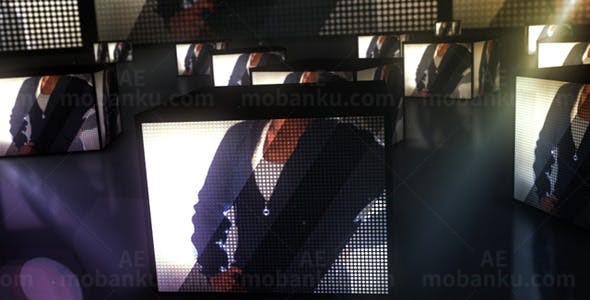 多媒体灯箱效果图片视频展示AE模板