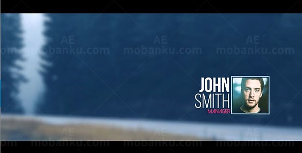 方框字幕条AE模板