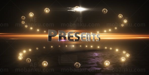 闪亮环形舞台灯效果幻灯片AE模板