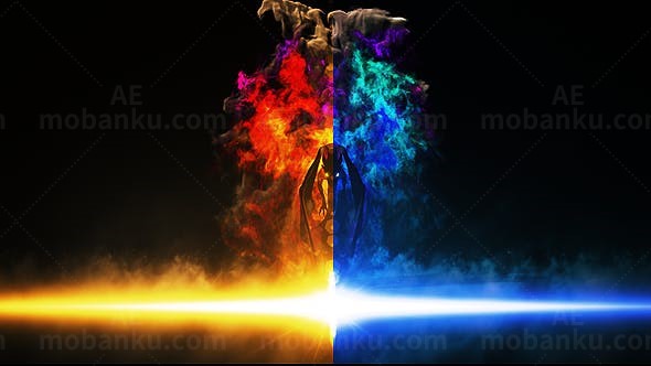 火龙标志展示AE模板