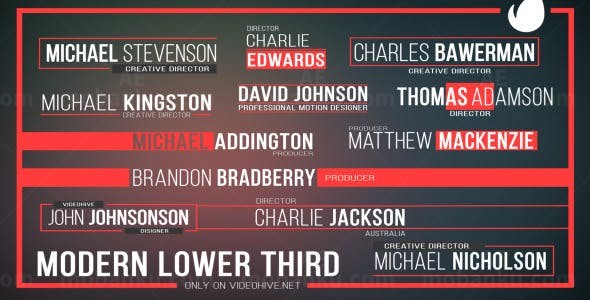 现代字幕条动画AE模版