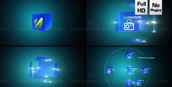 公司动态图形展示动画AE模版