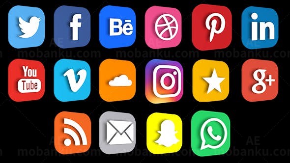 知名媒体公司标志动画演绎AE模板