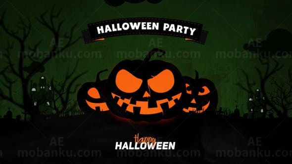 万圣节聚会片头AE模板