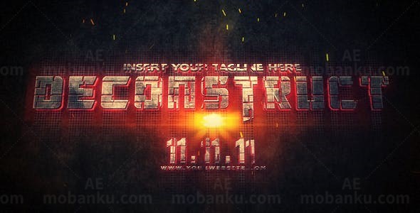 科幻火花特效标题AE模板