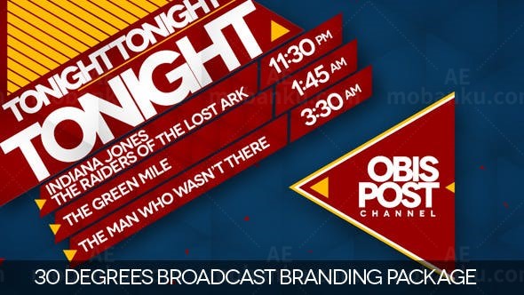 动感三角广播栏目包装AE模板