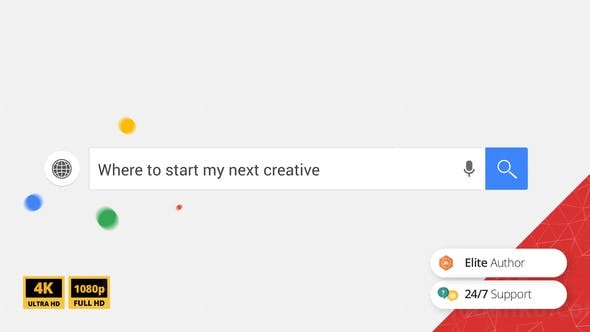 网络搜索标志演绎展示AE模板