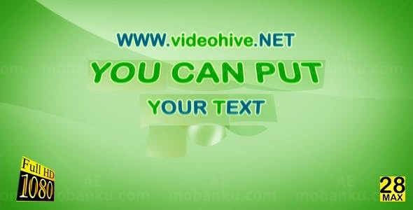 文字信息简介动画AE模板