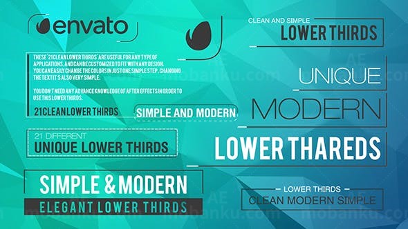 21种现代字幕条AE模板