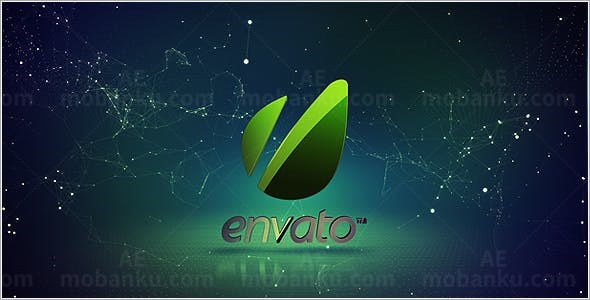 星空网络线三维标志演绎AE模板