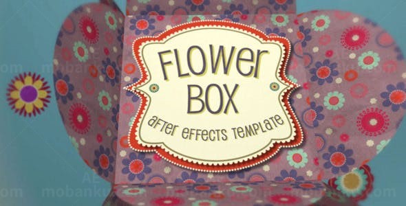 照片花盒子动画相册展开AE模板