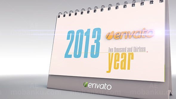 桌面日历展示AE模板