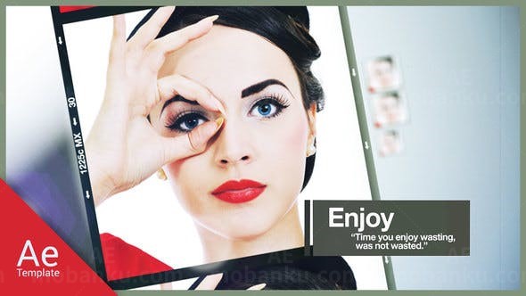 影带平移展示AE模板