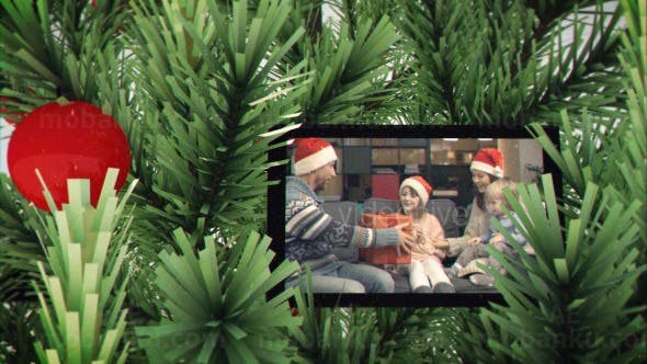 圣诞树照片展示AE模板